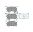 Brake Pads Front Fits Toyota Prado 03-on Rzj120R 2.7L TG1482N - Transgold | Universal Auto Spares