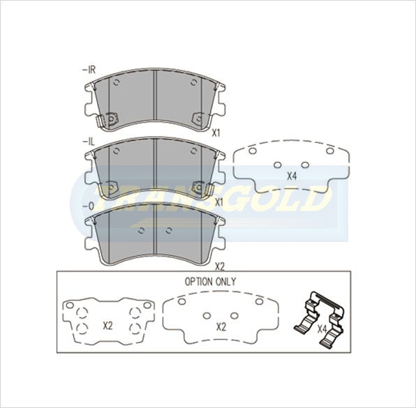 Brake Pads Front Fits Mazda 6 Gy Wagon 02-05 2.3 TG1484N - Transgold | Universal Auto Spares