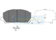 Brake Pads Front Fits Toyota Kluger Nov03-On Mcu28R TG1488N - Transgold | Universal Auto Spares