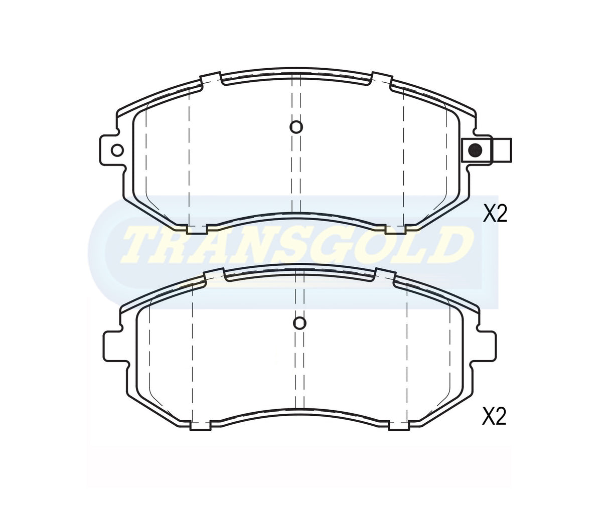 Brake Pads Front Fits Subaru Impreza Wrx Sedan 2.0L 2002 On TG1491N - Transgold | Universal Auto Spares