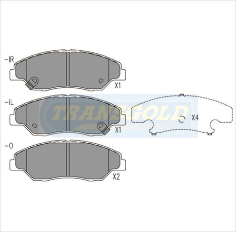 Brake Pads Front Fits Kia Sportage '98-00 TG1512N - Transgold | Universal Auto Spares