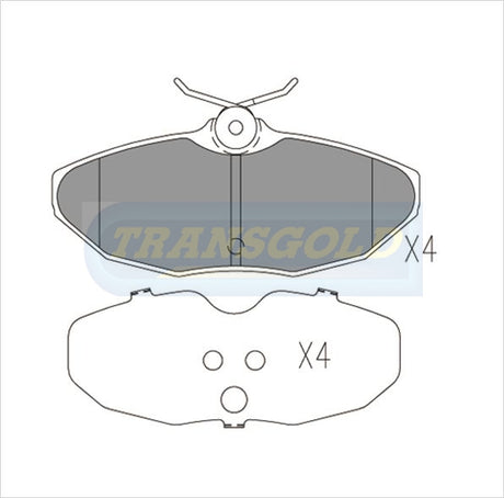 Brake Pads Rear Fits Jaguar S Type 02 TG1514N - Transgold | Universal Auto Spares