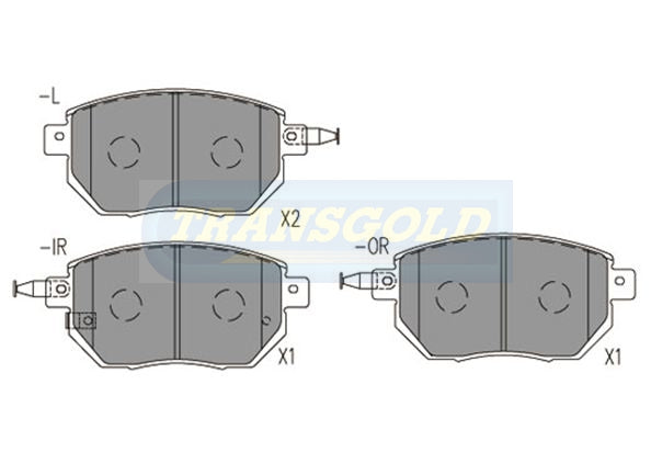 Brake Pads Front Fits Nissan Murano 2003 Suv 3.5L TG1516N - Transgold | Universal Auto Spares