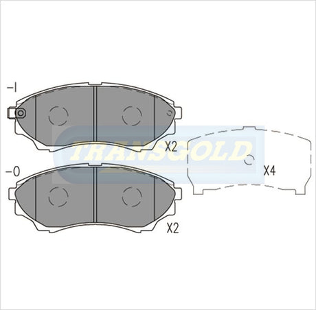 Brake Pads Fits Ford Courier, Mazda Bravo TG1681N - Transgold | Universal Auto Spares