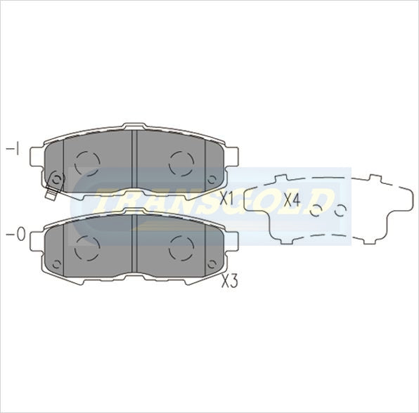 Brake Pads Rear Fits Mazda Mpv 2004-On DB1729 TG1729N - Transgold | Universal Auto Spares