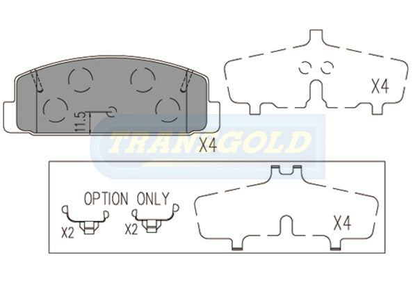 Brake Pads Rear Fits Mazda 6 2002-On DB1760 TG1760 - Transgold | Universal Auto Spares
