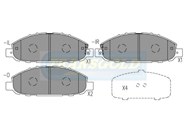 Brake Pads Front Fits Nissan Urvan E25 06-On TG1769N - Transgold | Universal Auto Spares