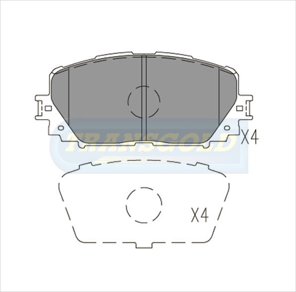 Brake Pads Front Fits Toyota Yaris 11/05-On TG1785N - Transgold | Universal Auto Spares
