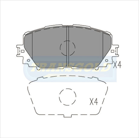 Brake Pads Front Fits Toyota Yaris 11/05-On TG1785N - Transgold | Universal Auto Spares