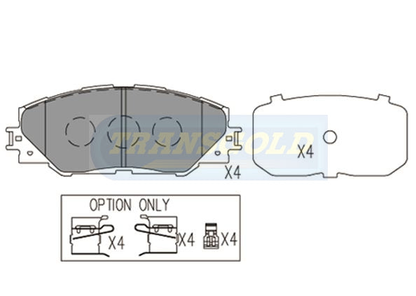 Brake Pads Front Fits Toyota Rav 4 3.5L 2006-On TG1801N - Transgold | Universal Auto Spares