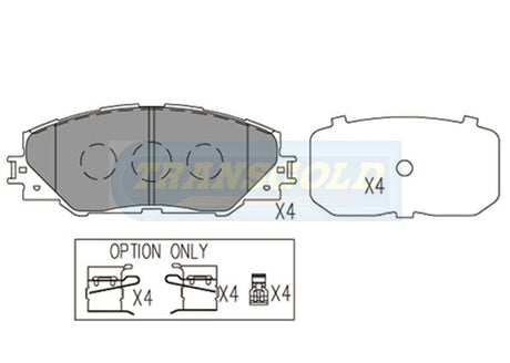 Brake Pads Front Fits Toyota Rav 4 3.5L 2006-On TG1801N - Transgold | Universal Auto Spares