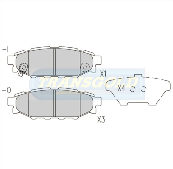 Brake Pads Rear Fits Subaru Liberty, Outback (03-on), Impreza, Forester (07-on) TG1803N - Transgold | Universal Auto Spares