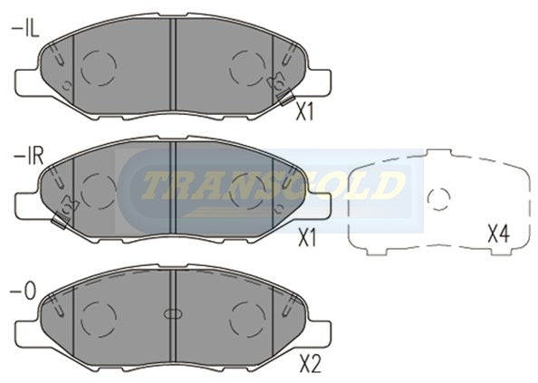 Brake Pads Front Fits Nissan Micra 07-On 1.4L Hatch, Tiida 06-On, Tiida 12/05-09/06 C11 TG1819N - Transgold | Universal Auto Spares