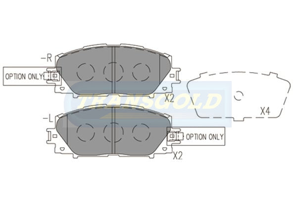 Brake Pads Front Fits Toyota Yaris 05-On TG1820N - Transgold | Universal Auto Spares