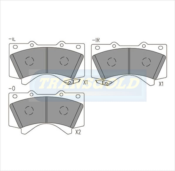Brake Pads Front Fits Toyota Landcruiser 200 Series, Tundra TG1838N - Transgold | Universal Auto Spares