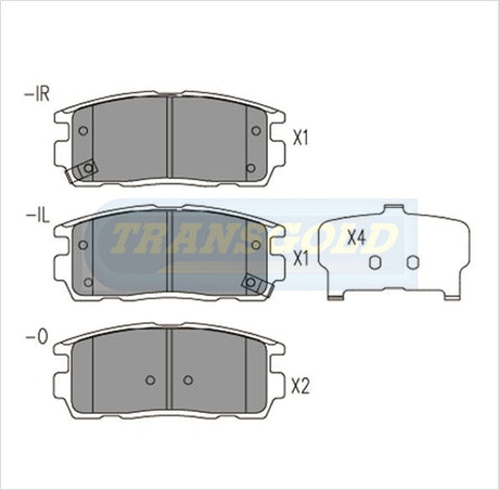 Brake Pads Rear Fits BMW M5, Holden Captiva, Hyundai Terracan TG1862N - Transgold | Universal Auto Spares