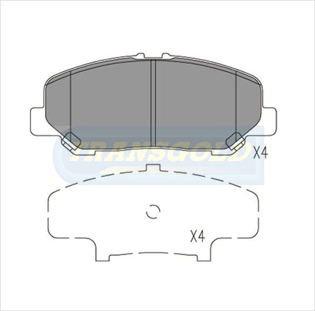 Brake Pads Front Fits Toyota Tarago Acr50 2007-On TG1913N - Transgold | Universal Auto Spares