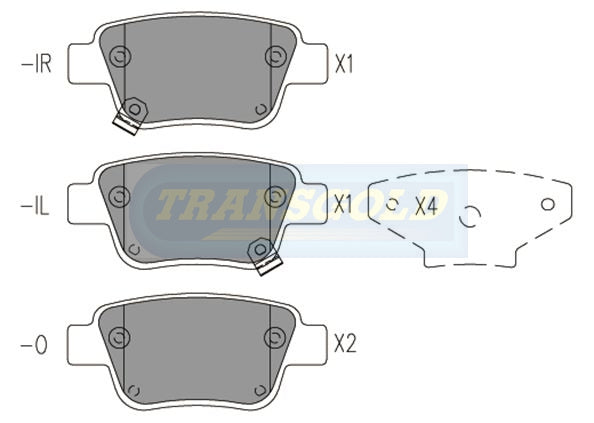 Brake Pads Rear Fits Toyota Tarago Acr50 07-08 TG1914N - Transgold | Universal Auto Spares