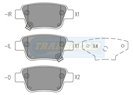 Brake Pads Rear Fits Toyota Tarago Acr50 07-08 TG1914N - Transgold | Universal Auto Spares