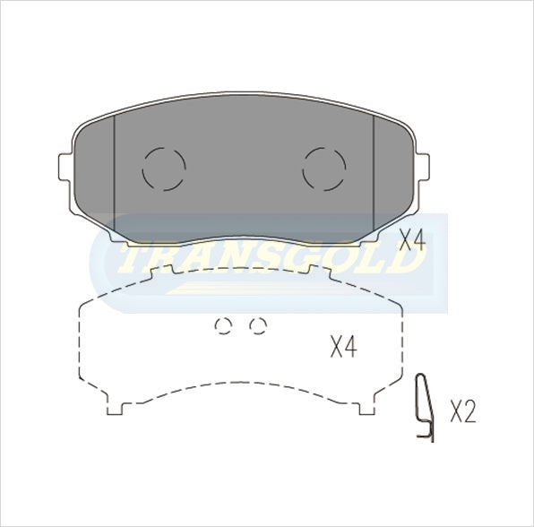 Brake Pads Front Fits Mazda Cx-7 11/06-08 Er 2.3L Wagon, Cx-9 12/07-08 3.7L V6 Wagon TG1916N - Transgold | Universal Auto Spares