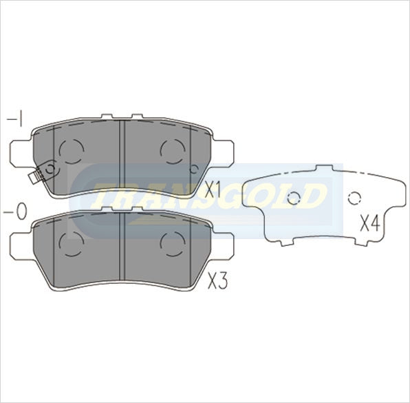 Brake Pads Rear Fits Nissan Navara, Pathfinder 05-On TG1919N - Transgold | Universal Auto Spares