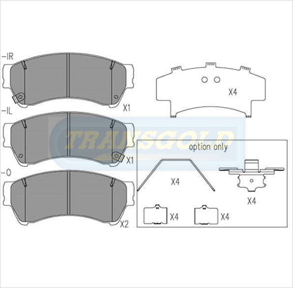 Brake Pads Front Fits Mazda 6 2.3 Sedan/Hatch, 6 2.5 09-now, 6 Gh 07-Now TG1942N - Transgold | Universal Auto Spares