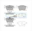 Brake Pads Front Fits Volkswagen Transporter 03-On TG1947N - Transgold | Universal Auto Spares