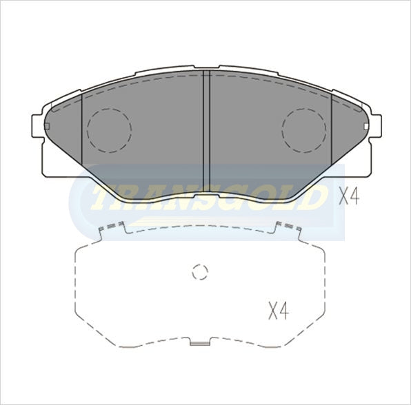 Brake Pads Front Fits Toyota Hilux 2008-2011 2.5,3.0,4.0 TG1985N - Transgold | Universal Auto Spares