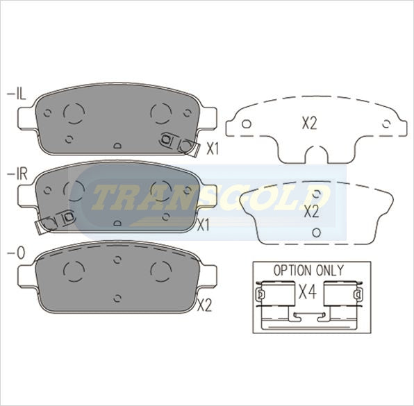 Brake Pads Rear Fits Holden Cruze 2009-On TG1990N - Transgold | Universal Auto Spares