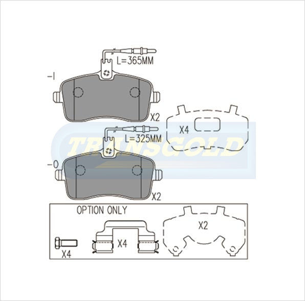 Brake Pads Front Fits Peugeot 407 Series 04-Now Sedan 330mm, Wagon,407 Series 05-08 Coupe TG2025 - Transgold | Universal Auto Spares