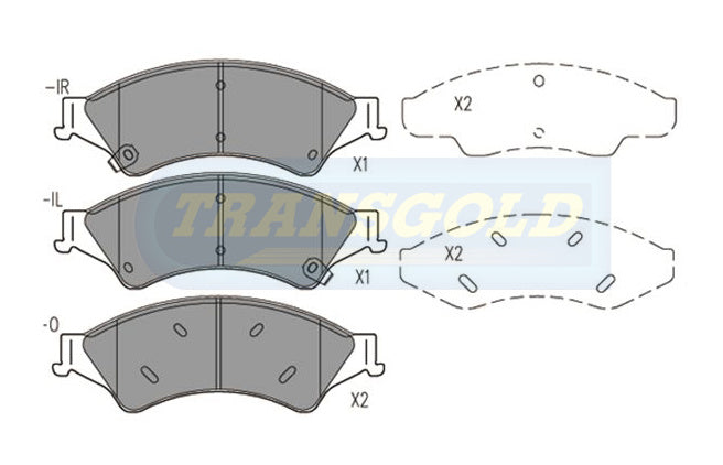 Brake Pads Front Fits Mazda BT50 11-On, Ranger 11-On TG2074 - Transgold | Universal Auto Spares