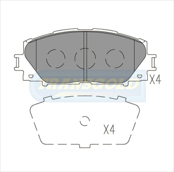 Brake Pads Front Fits Prius 09-On Zvw30 TG2159N - Transgold | Universal Auto Spares