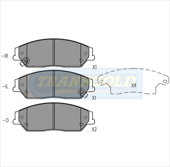 Brake Pads Front Fits Toyota Camry 40/50 Series (Aust. Market) TG2243N - Transgold | Universal Auto Spares