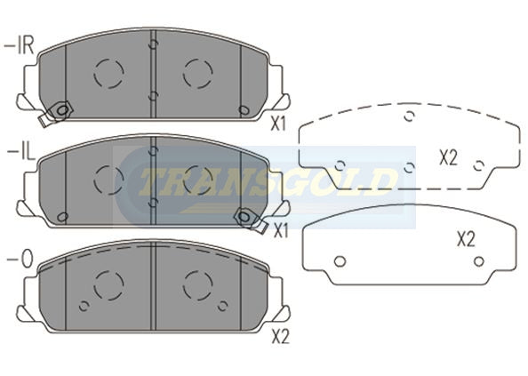 Brake Pads Front Fits Holden Commodore VF 5/13-On TG2266N - Transgold | Universal Auto Spares