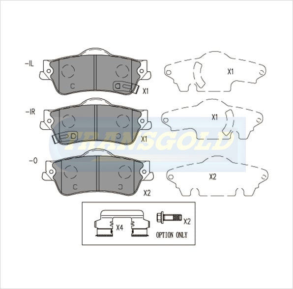 Brake Pads Rear Fits Holden Commodore VF 5/13-On TG2267 - Transgold | Universal Auto Spares