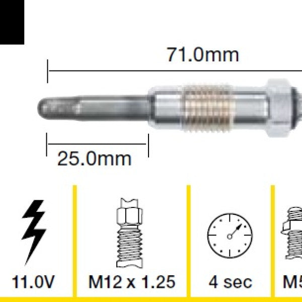 Glow Plug PEUGEOT XUD9 XUD11 SOHC TGP010 - TRIDON