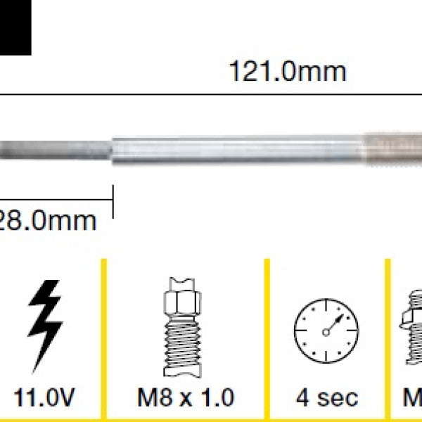 Glow Plug CITROEN DV4TD PEUGEOT DV6TED4 TGP012 - TRIDON