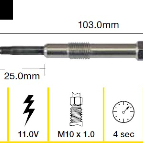 Glow Plug HOLDEN Z19DT SOHC 8V TGP028 - TRIDON