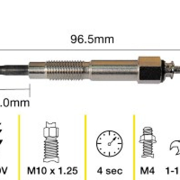 Glow Plug NISSAN CD20 TGP029 - TRIDON