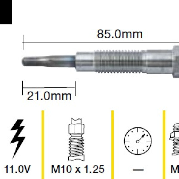 Glow Plug NISSAN RD28T SOHC 12V TGP031 - TRIDON