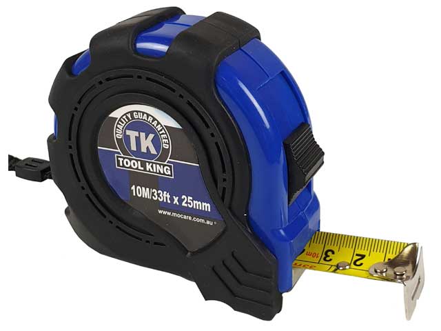 Tape Measure 10M 25mm Blade Self Locking - Tool King