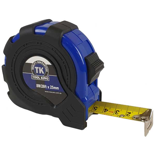 Tape Measure 8M 25mm Blade Self Locking - Tool King