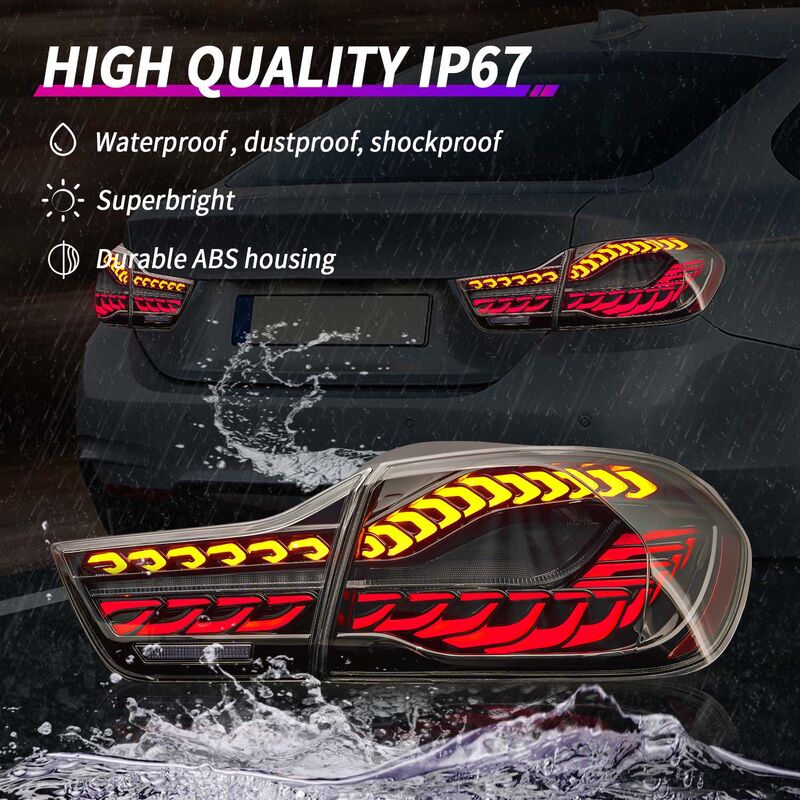 Black 3D OLED Sequential Tail Lights Fit For BMW F32 F33 F82 F83 M4 4 Series 2014-2020 TL-BMW022LS - Machter