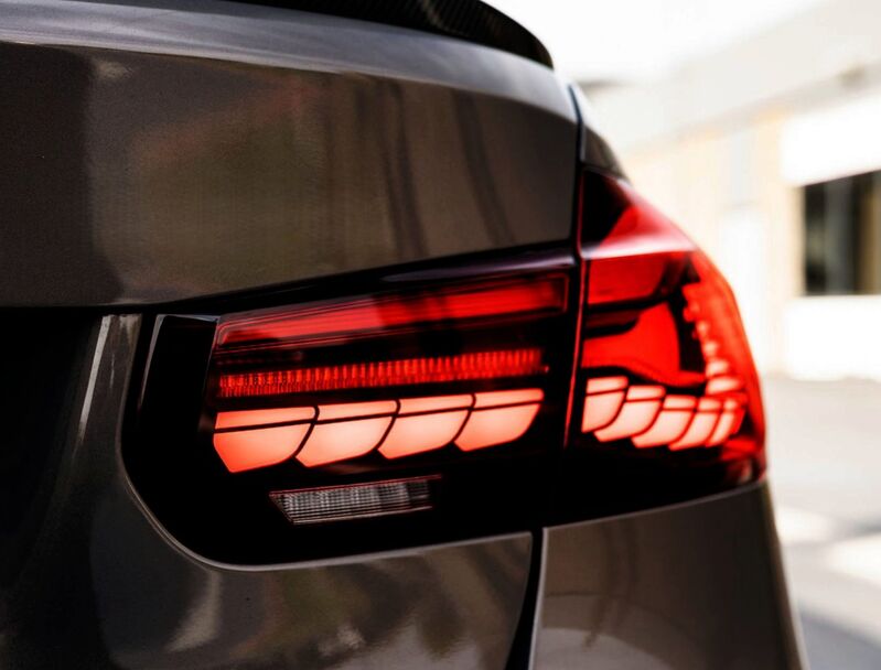 Clear Red 3D OLED Sequential Tail Lights Fit For BMW F30 F35 F80 M3 2012-2018 TL-BMW037LS - Machter