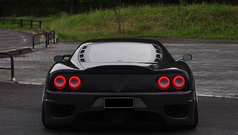 3D Clear Red Full LED Tail Lights Fit For Ferrari 360 Modena 512 F355 550 575M F50 1999-2005 TL-FR001LS - Machter
