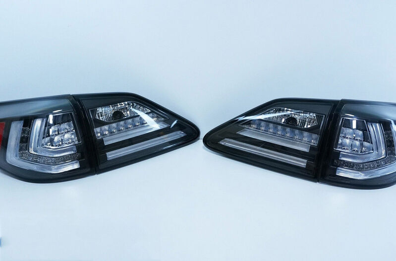 Black 3D LED Sequential Indicators Tail Lights Fit For Lexus RX270 RX350 RH450H 2009-2015 TL-LX025LS - Machter