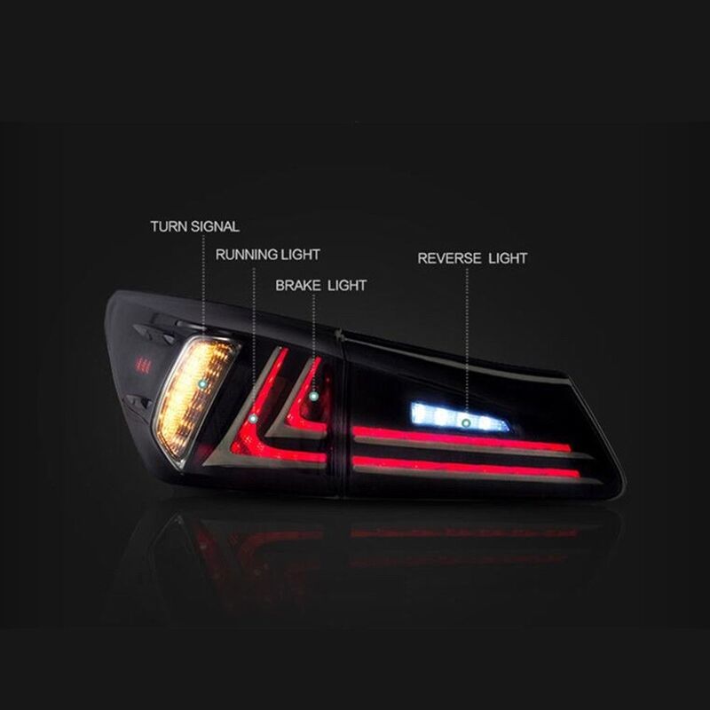 Smoke Black LED Light Bar Tail Lights Fit For Lexus IS250 IS350 ISF 2005-2013 TL-LX030LS - Machter