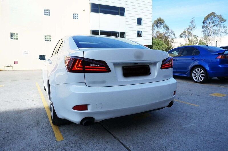 Clear Red LED Light Bar Tail Lights Fit For Lexus ISF IS250 IS350 2005-2013 TL-LX031LS - Machter