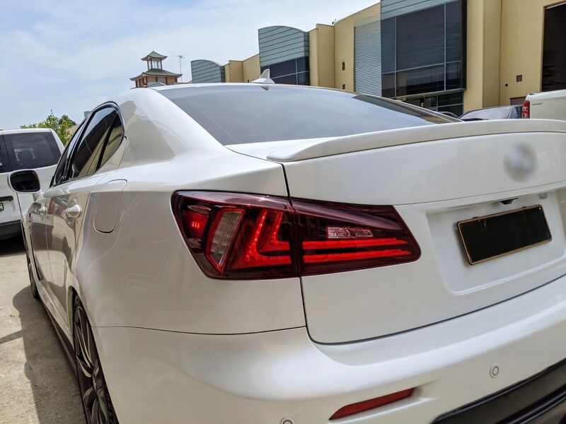 Clear Red LED Light Bar Tail Lights Fit For Lexus ISF IS250 IS350 2005-2013 TL-LX031LS - Machter