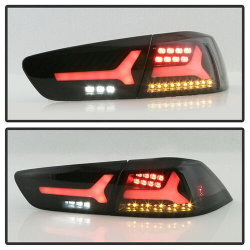Smoke 3D V2 LED Tail Lights Fit For Mitsubishi Lancer CJ EVO X VRX 2007-2018 TL-MB021LS - Machter